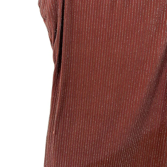 Windsor Metallic Striped Bodycon Dress Size Medium Sleeveless Midi Cocktail - Picture 6 of 10